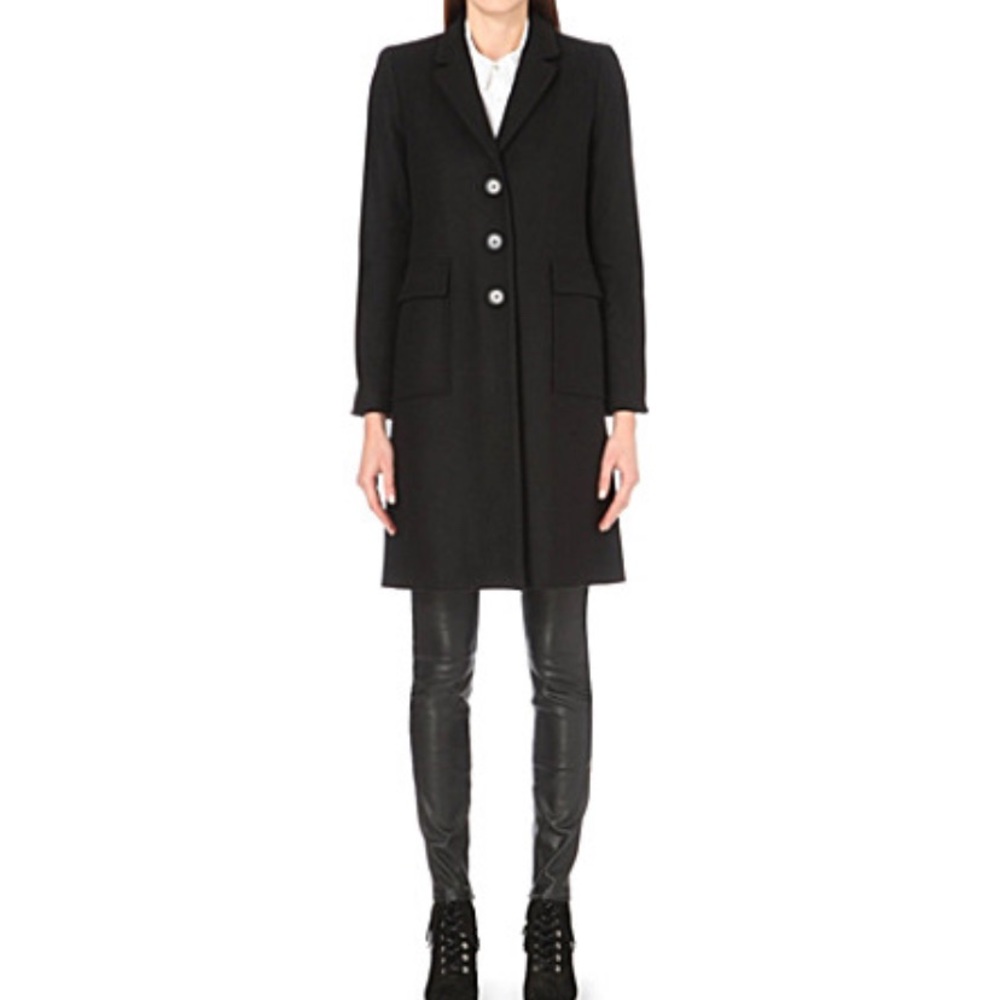 Maje Grakim black wool coat